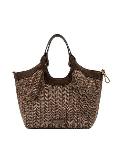 borsa donna dua media in rafia marrone Gianni Chiarini | BS12339-COMMPGLSPG13840